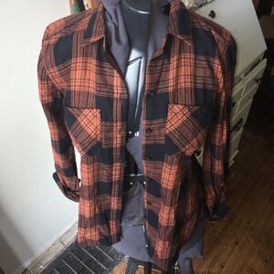 Beachlunchlounge plaid button down cozy XS lumberjack shirt